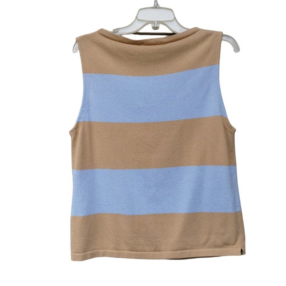 White + Warren (Anthropology) Sleeveless Tank Top - Boatneck - M- Rayon/Nylon